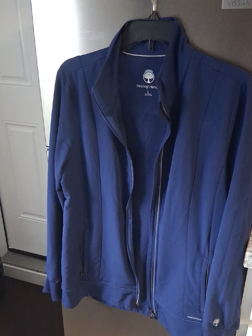 healing hands Navy Full-Zip Women's Bomber Jacket